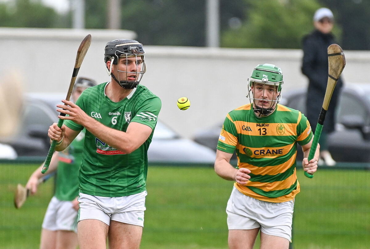 Killeagh's Ben Walsh clears his lines as Blackrock's Peter Linehan closes in. Picture: David Keane Killeagh's Ben Walsh clears his lines as Blackrock's Peter Linehan closes in. Picture: David Keane