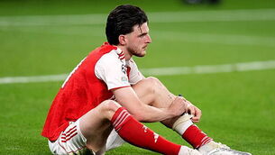 Declan Rice devastated but ‘proud’ of Arsenal after Champions League defeat