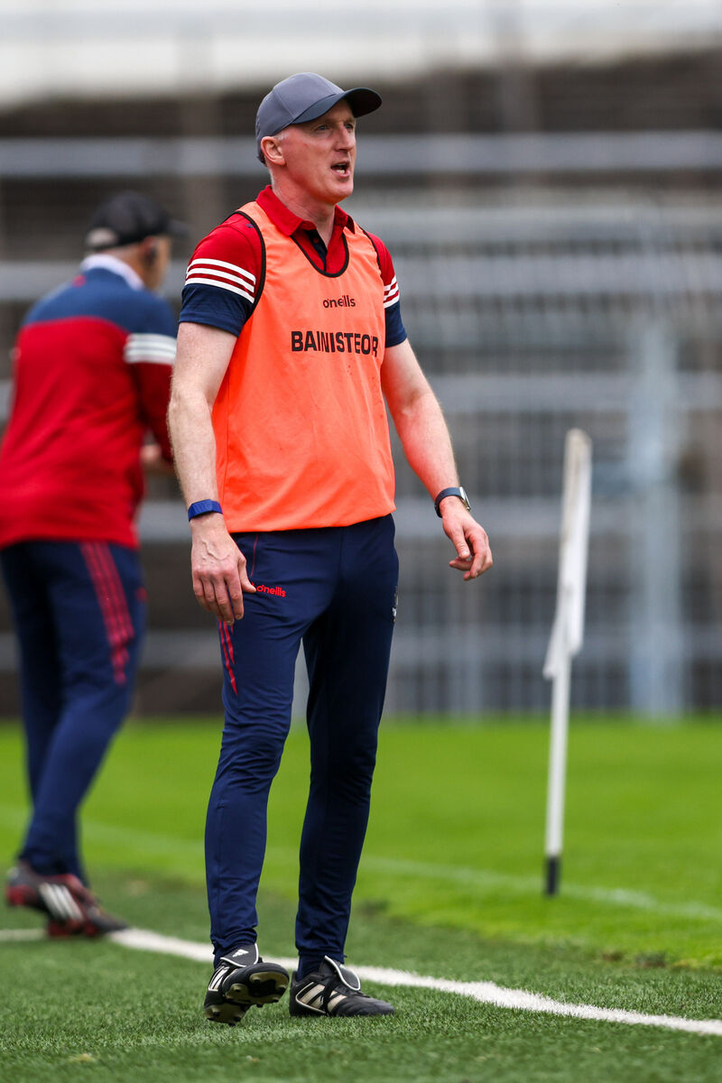 Cork manager Donal Mulcahy on the sideline. Picture: Diarmuid Brennan/Sportsfocus.