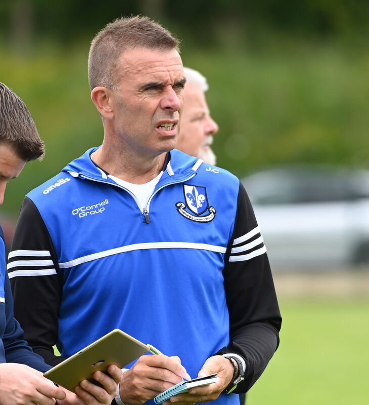 Sarsfields manager Johnny Crowley against Douglas. Picture: Eddie O'Hare