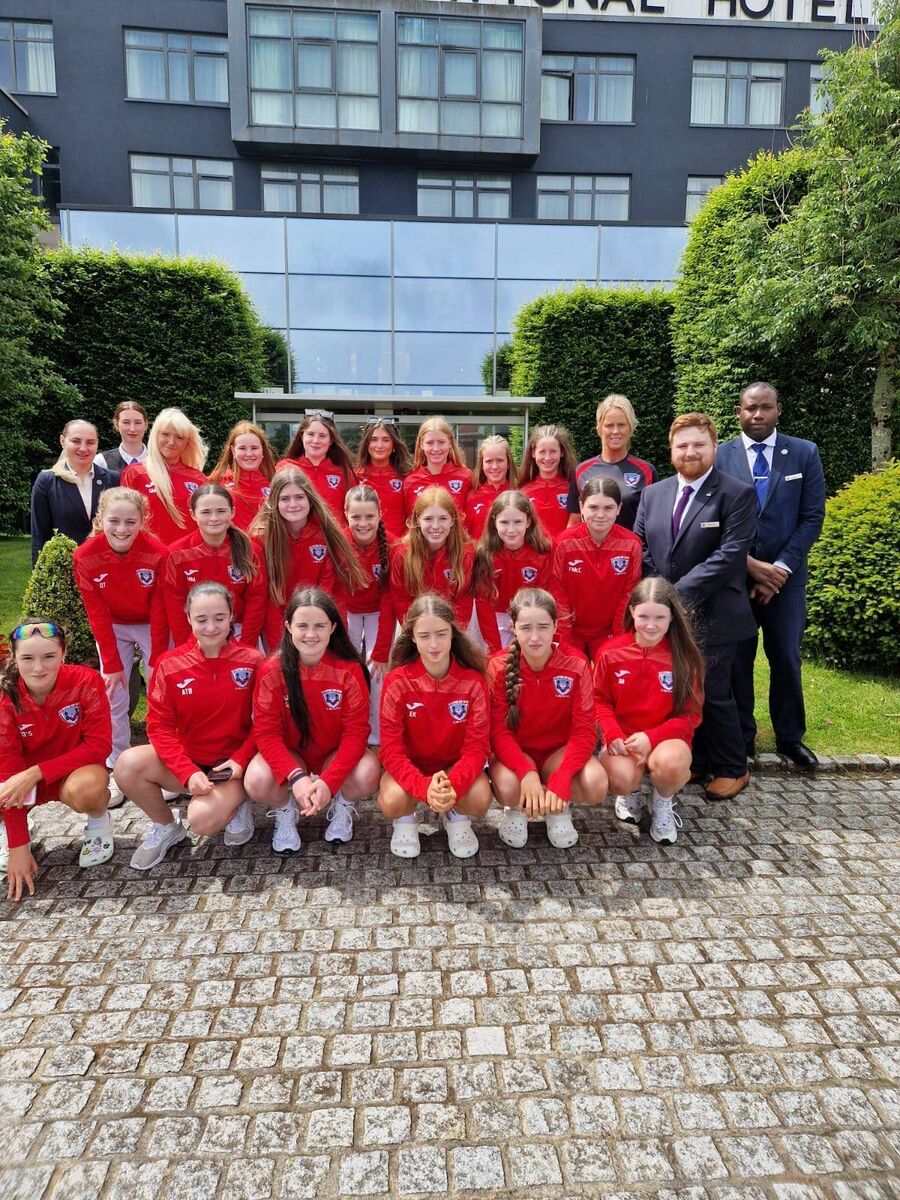 The CWSSL Gaynor Cup squad with manager Barbara' O'Connell depart for Limerick from the Cork International Airport Hotel, who kindly sponsor their food for the week. The CWSSL Gaynor Cup squad with manager Barbara' O'Connell depart for Limerick from the Cork International Airport Hotel, who kindly sponsor their food for the week.