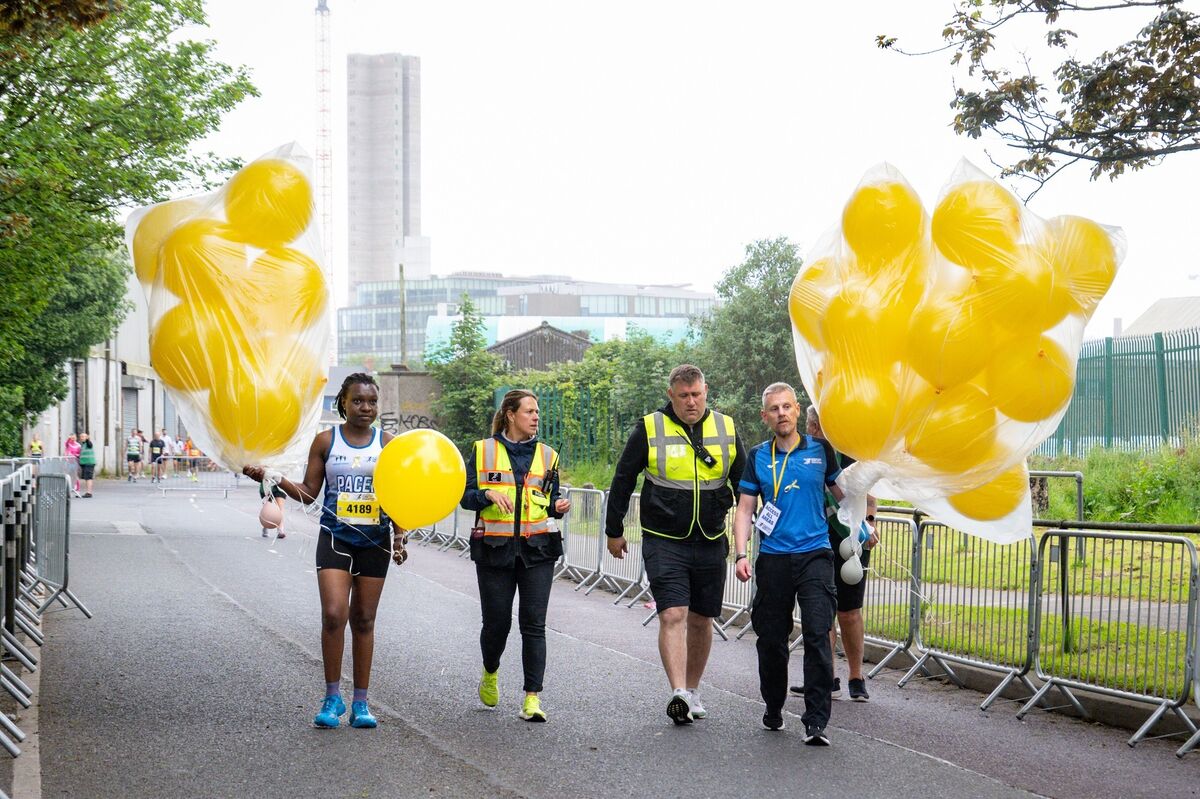 Some of the balloons in memory of Ellen. Picture: Chani Anderson.