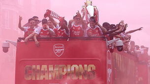 Declan Rice vows Arsenal will be ‘coming back for more’ during bus parade Declan Rice vows Arsenal will be ‘coming back for more’ during bus parade
