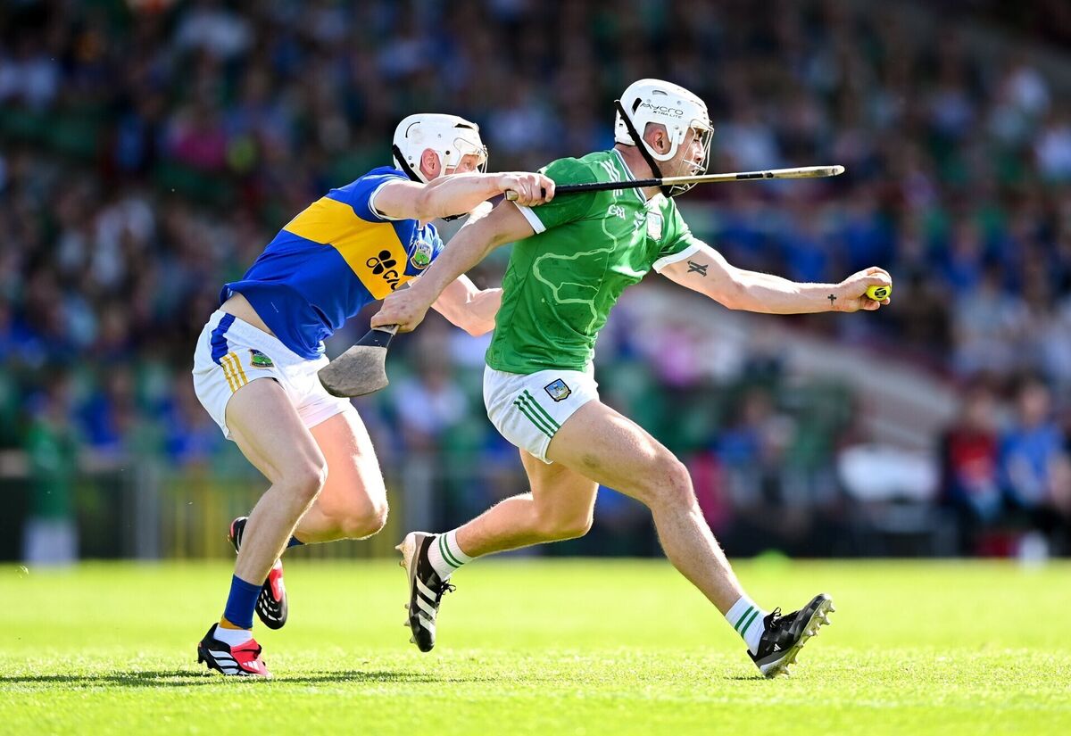 DANGER MAN: Aaron Gillane of Limerick is tackled by Bryan O'Mara of Tipperary. Picture: Stephen McCarthy/Sportsfile DANGER MAN: Aaron Gillane of Limerick is tackled by Bryan O'Mara of Tipperary. Picture: Stephen McCarthy/Sportsfile
