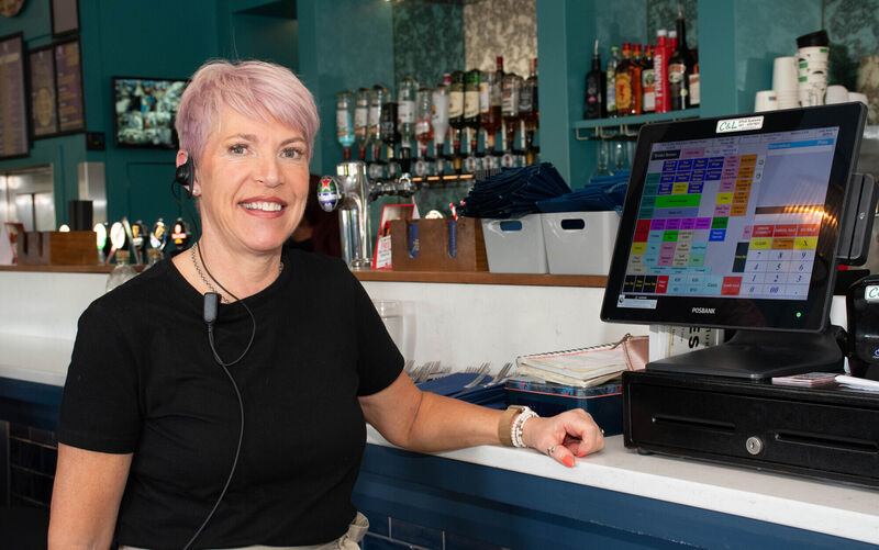 Marney Power beside the till at Murphys Rock Bar in Ballyvolane.	 Picture: Howard Crowdy
                    