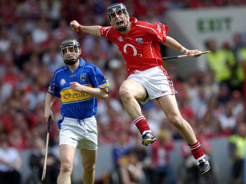 Cork's Neil Ronan celebrates a late point in the 2005 Munster SHC final against Tipperary at Páirc Uí Chaoimh. Picture: Dan Linehan
