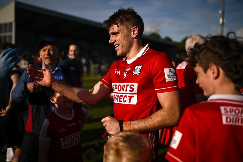 Cork's Ian Maguire with supporters after the Meath game. Picture: Ben McShane/Sportsfile