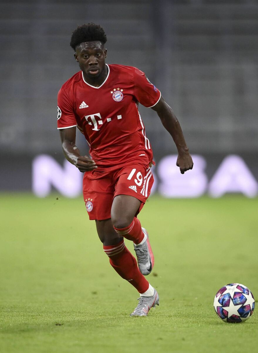 Canada's Alphonso Davies playing with FC Bayern Mucich. 