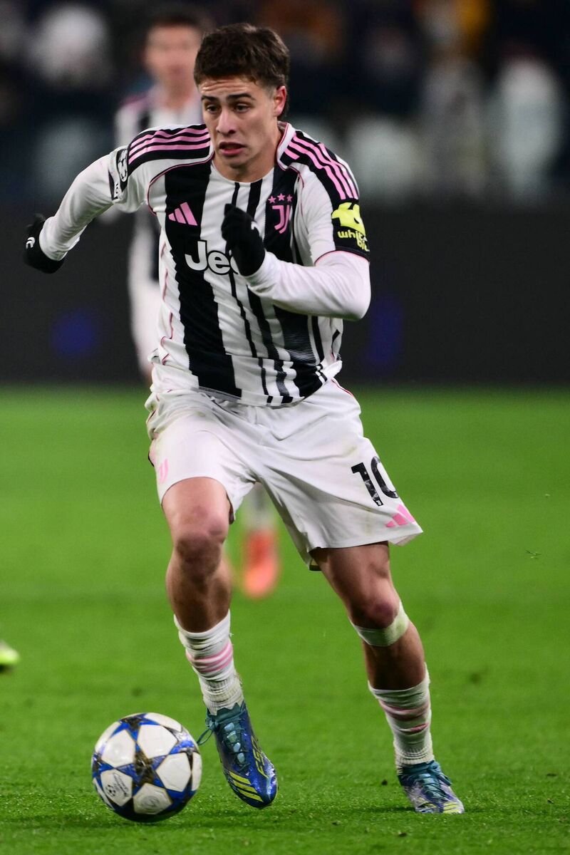 Juventus' Turkish forward #10 Kenan Yildiz.