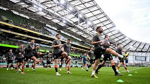 <p>REMATCH: The warm-up before last year's Sports Direct Men's FAI Cup final between Shamrock Rovers and Cork City at the Aviva Stadium. Picture: Stephen McCarthy/Sportsfile</p>