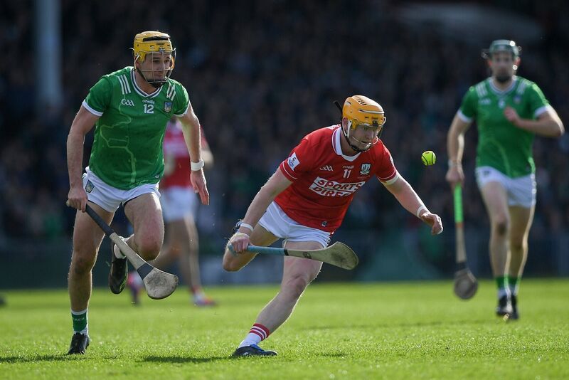 Shane Barrett of Cork in action against Cathal O'Neill of Limerick. Picture: John Sheridan/Sportsfile Shane Barrett of Cork in action against Cathal O'Neill of Limerick. Picture: John Sheridan/Sportsfile