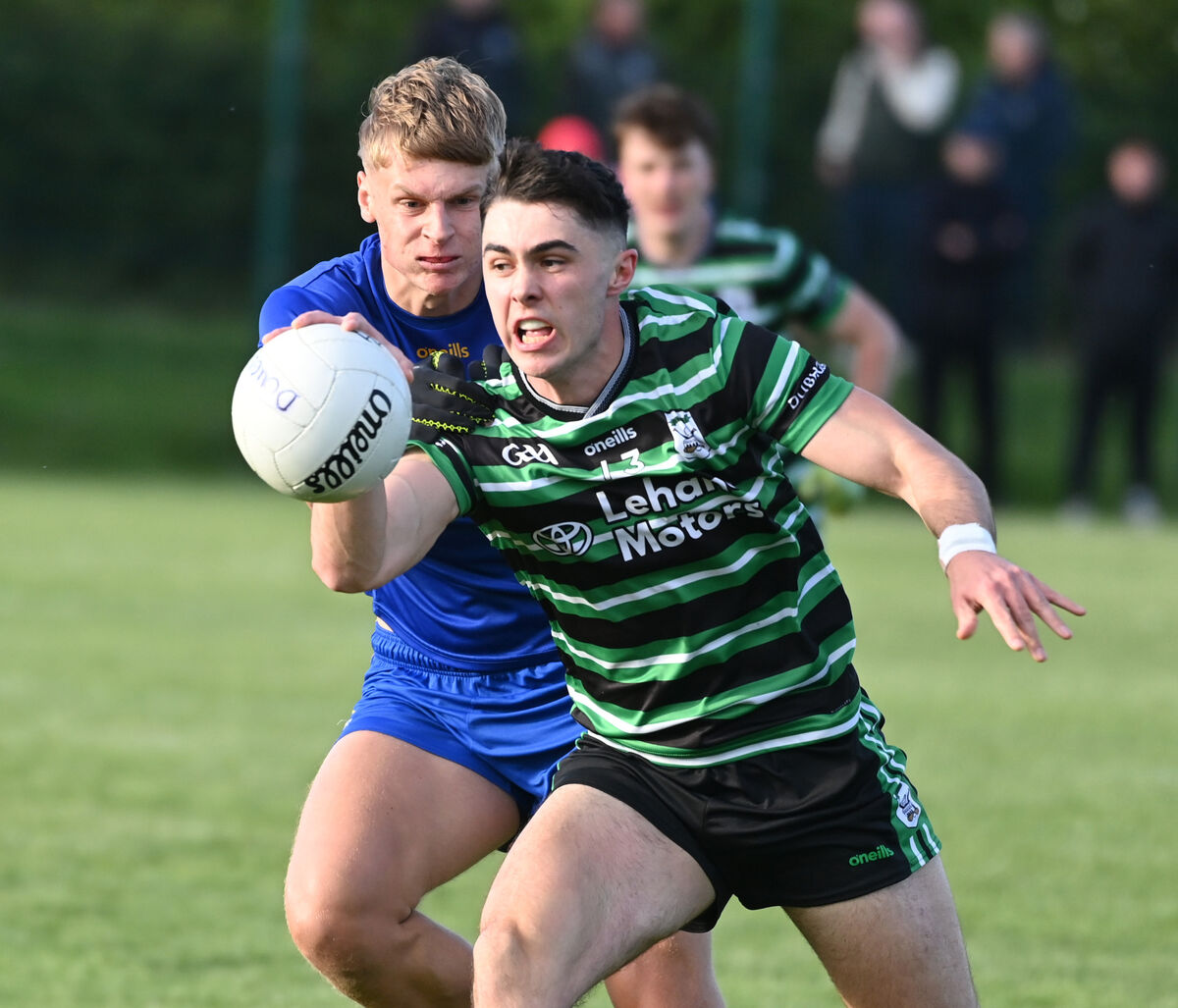 Douglas' Sean Coakley is tackled by St. Finbarr's Ian O'Callghan during the McCarthy Insurance Group SFL division one game at Douglas. Picture; Eddie O'Hare Douglas' Sean Coakley is tackled by St. Finbarr's Ian O'Callghan during the McCarthy Insurance Group SFL division one game at Douglas. Picture; Eddie O'Hare