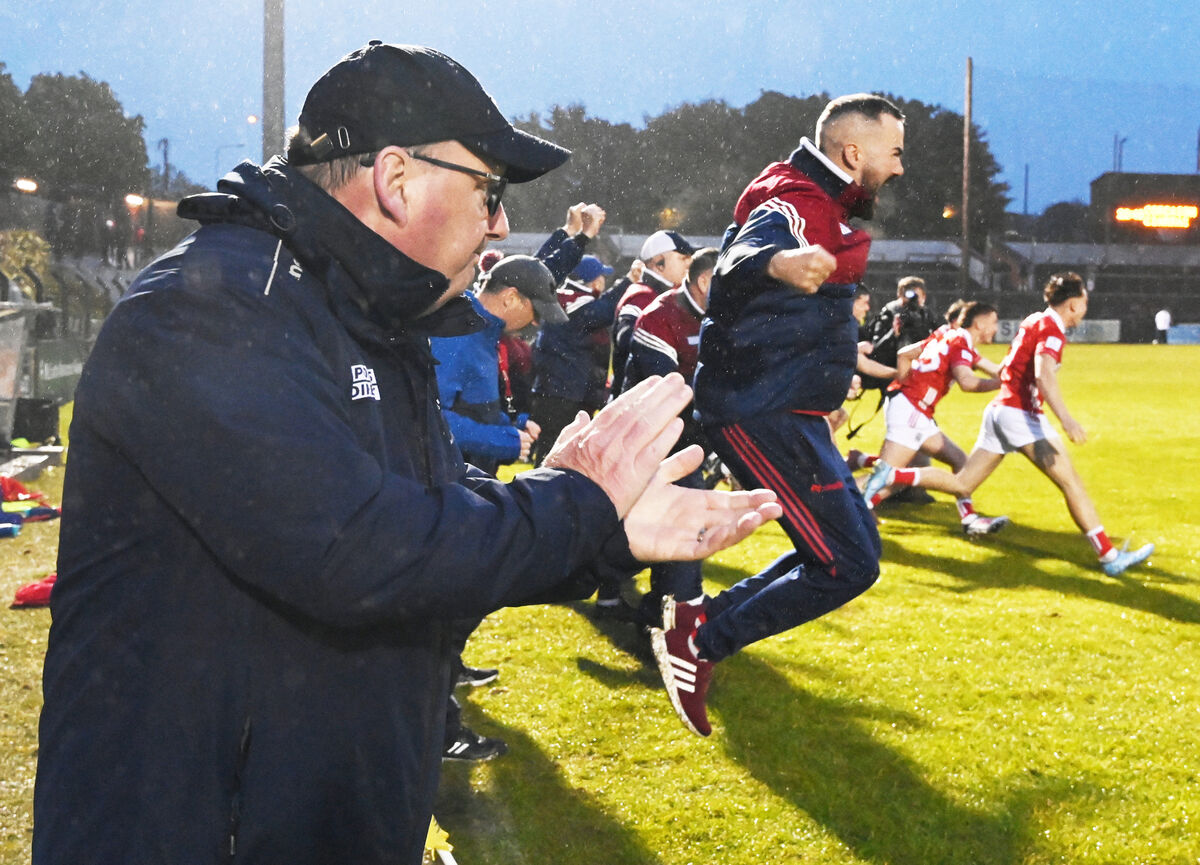 Cork manager Keith Ricken celebrates after defeating Kerry in the Electric Ireland Munster MFC final at Páirc Uí Rinn. Picture: Eddie O'Hare