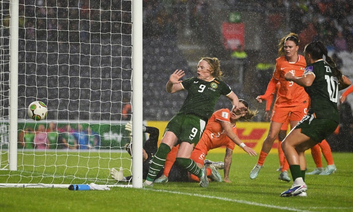 Amber Barrett after netting the winner. Picture: Stephen McCarthy/Sportsfile Amber Barrett after netting the winner. Picture: Stephen McCarthy/Sportsfile