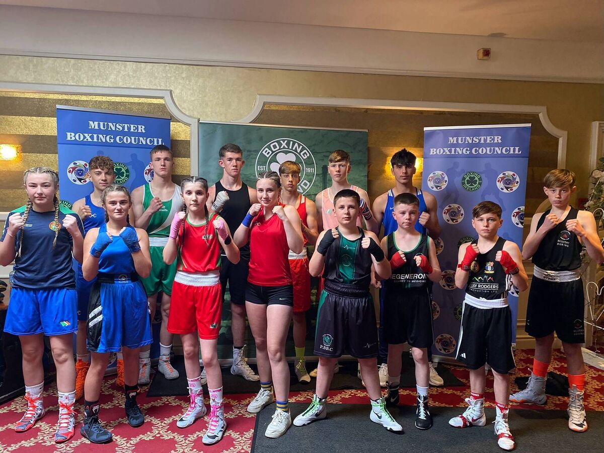 Munster boxers who took part in the support card. Picture: Doug Minihane Munster boxers who took part in the support card. Picture: Doug Minihane