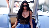 Kim Kardashian arrives in paddock as Lewis Hamilton chases Monaco success