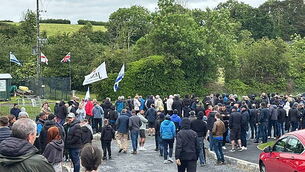 Heavy police presence near village amid pro-Palestine march and counter-protest Heavy police presence near village amid pro-Palestine march and counter-protest