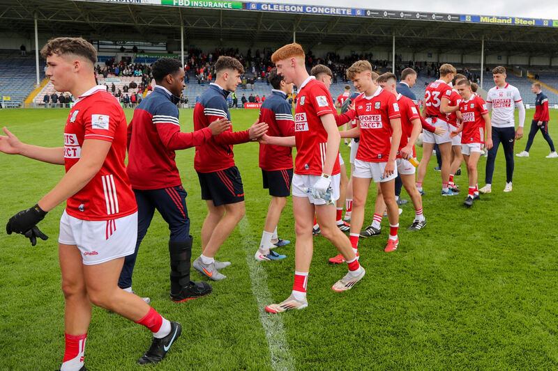 Cork players celebrate following their victory over Meath. Picture: Diarmuid Brennan/Sportsfocus Cork players celebrate following their victory over Meath. Picture: Diarmuid Brennan/Sportsfocus