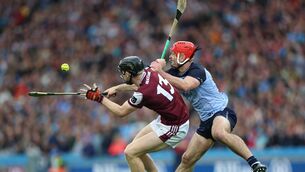 <p>Dublin’s Paddy Smyth and Jason Rabbitte of Galway in action at Croke Park in the Leinster Hurling final. Picture: INPHO/James Crombie</p> <p>Dublin’s Paddy Smyth and Jason Rabbitte of Galway in action at Croke Park in the Leinster Hurling final. Picture: INPHO/James Crombie</p>