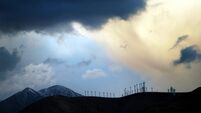 Storm Eases Over Windfarms