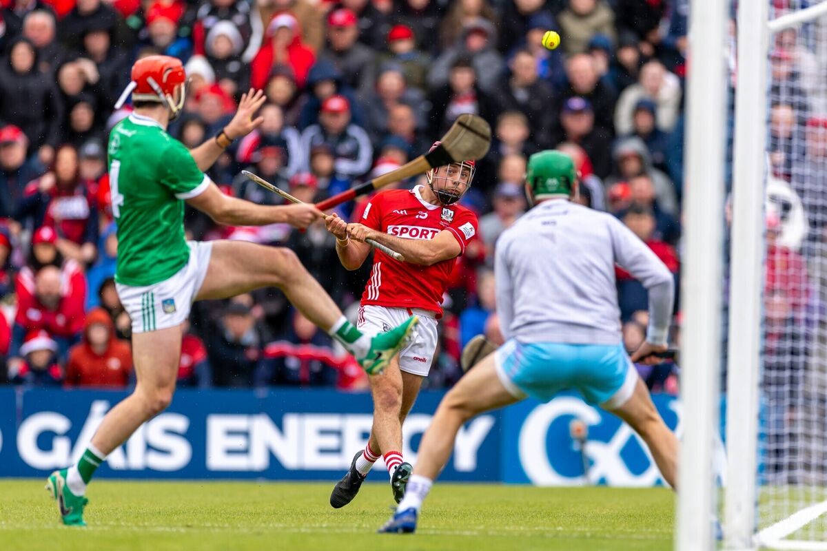 Cork’s William Buckley scores a point against Limerick. Picture: INPHO/Morgan Treacy