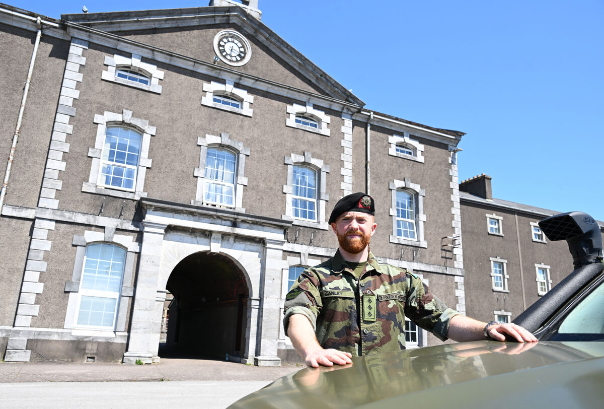 Captain Ruairí Ganley, Adjutant of 1 Brigade Artillery Regiment and Collins Barracks. Captain Ruairí Ganley, Adjutant of 1 Brigade Artillery Regiment and Collins Barracks.