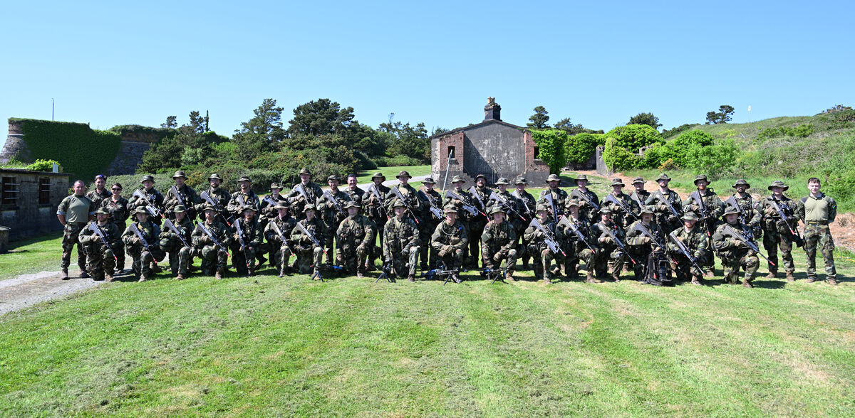 Participants on the Potential NCO course with instructors. Participants on the Potential NCO course with instructors.