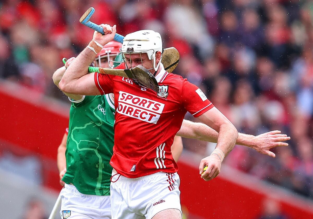Cork's Tim O'Mahony with William O'Donoghue of Limerick in Sunday's Munster SHC final at SuperValu Páirc Uí Chaoimh. Picture: Inpho/Tom O’Hanlon Cork's Tim O'Mahony with William O'Donoghue of Limerick in Sunday's Munster SHC final at SuperValu Páirc Uí Chaoimh. Picture: Inpho/Tom O’Hanlon