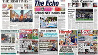 What the papers say: Wednesday's front pages What the papers say: Wednesday's front pages