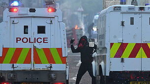 2280174136 Protesters React To 'Brutal' Knife Attack In Belfast