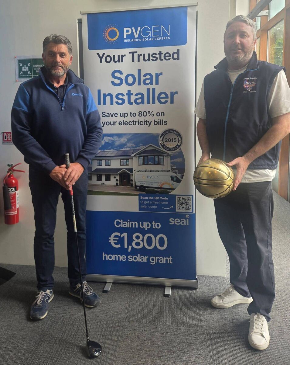 Shane Coughlan and Joe Garvin PV Gen at the Blue Demons Golf Classic Launch.