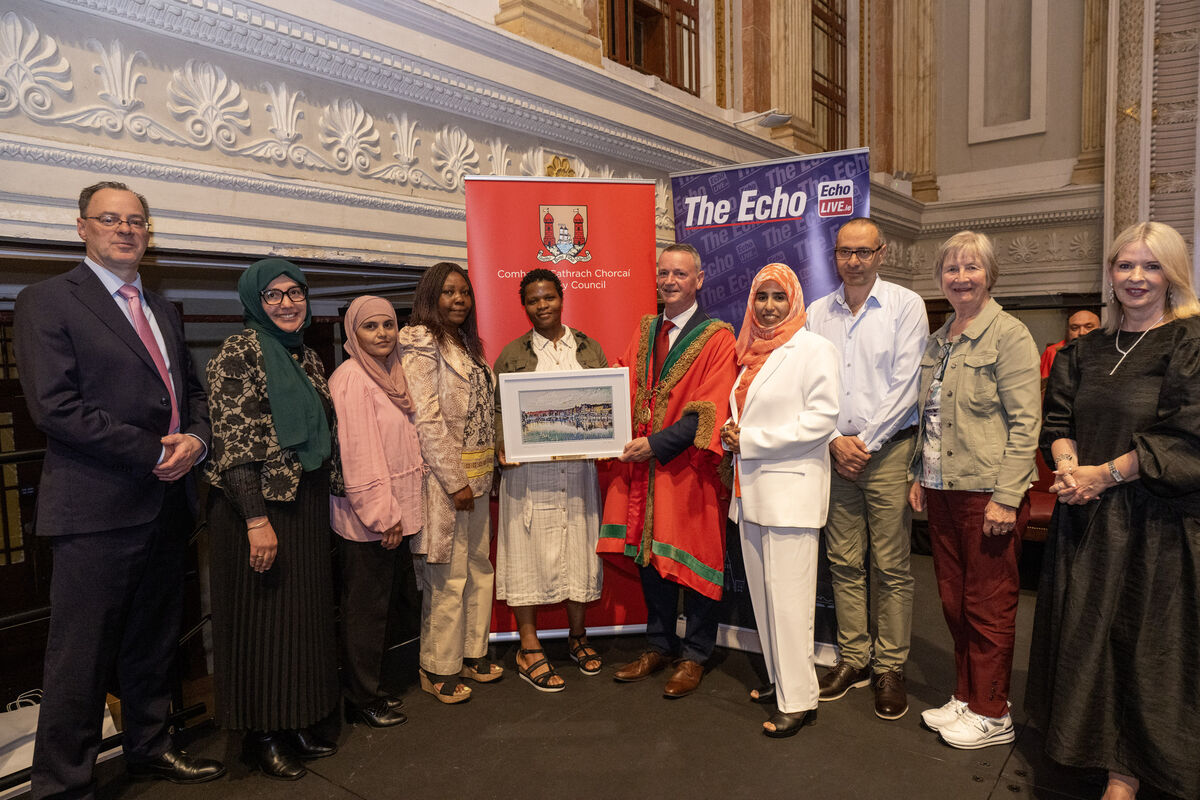 A community award in the category of Social Enterprise Innovation was presented to members of Saoirse Ethnic Hands On Deck. Included are John O'Mahony, editor of The Echo and Valerie O'Sullivan, chief executive, Cork City Council. A community award in the category of Social Enterprise Innovation was presented to members of Saoirse Ethnic Hands On Deck. Included are John O'Mahony, editor of The Echo and Valerie O'Sullivan, chief executive, Cork City Council.