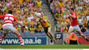 <p>Donegal's Mark McHugh scores a point against goalkeeper Alan Quirke in the All-Ireland Senior Championship Semi-Final in Croke Park in August 2012. But this weekend's decider won't be on free-to-air TV. Picture: Tomas Greally / SPORTSFILE</p> <p>Donegal's Mark McHugh scores a point against goalkeeper Alan Quirke in the All-Ireland Senior Championship Semi-Final in Croke Park in August 2012. But this weekend's decider won't be on free-to-air TV. Picture: Tomas Greally / SPORTSFILE</p>