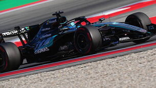 George Russell sets pace in final practice before Barcelona qualifying George Russell sets pace in final practice before Barcelona qualifying