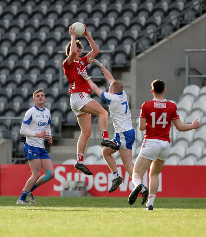 Darragh Clifford makes a great catch for Cork against Waterford. Picture: Jim Coughlan Darragh Clifford makes a great catch for Cork against Waterford. Picture: Jim Coughlan