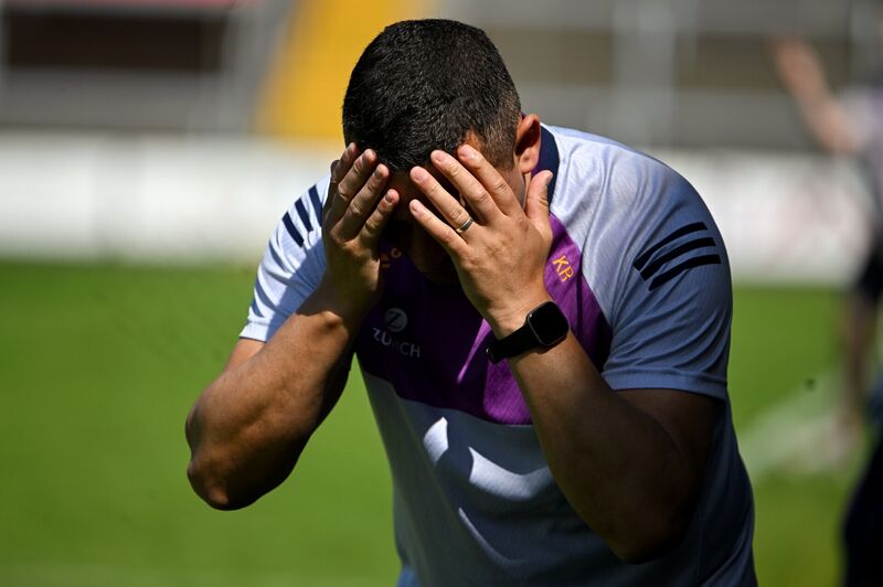 Wexford manager Keith Rossiter reacts near the end of the Leinster GAA Senior Hurling Championship Round 5 match between Wexford and Galway at Chadwicks Wexford Park in Wexford. Photo by Ray McManus/Sportsfile Wexford manager Keith Rossiter reacts near the end of the Leinster GAA Senior Hurling Championship Round 5 match between Wexford and Galway at Chadwicks Wexford Park in Wexford. Photo by Ray McManus/Sportsfile
