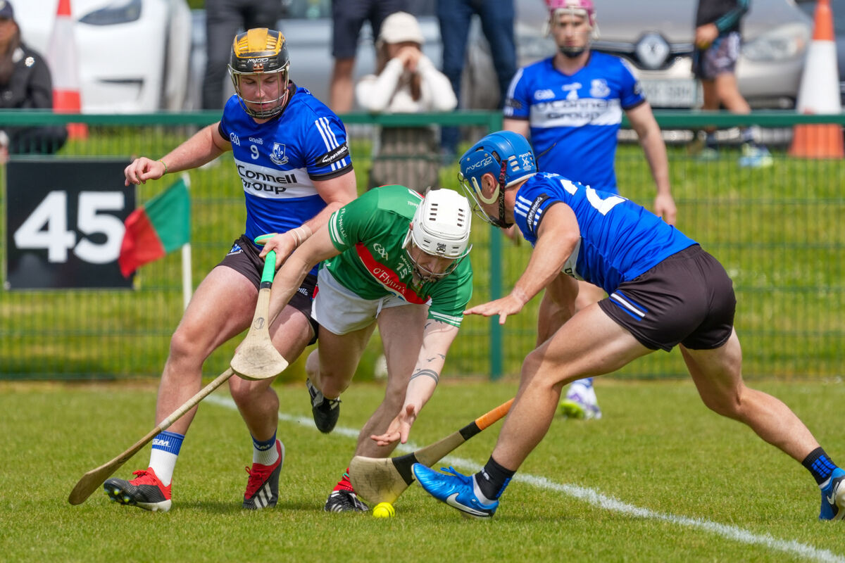 Fr O’Neill’s Conor O’Leary fights for possession with Sars' Conor O'Sullivan. Picture: Noel Sweeney Fr O’Neill’s Conor O’Leary fights for possession with Sars' Conor O'Sullivan. Picture: Noel Sweeney
