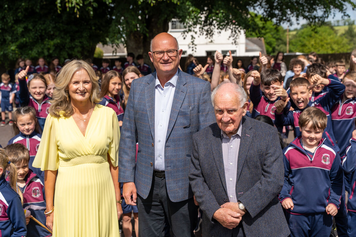 Principal Annette Golden and her two successive principals, Gerard Hartnett and Micheál Goggin. Principal Annette Golden and her two successive principals, Gerard Hartnett and Micheál Goggin.