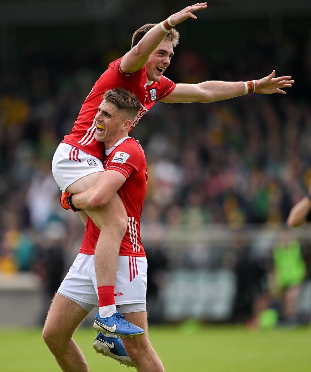 Cork's Tommy Walsh and Ian Maguire celebrate following Saturday's All-Ireland SFC win away to Donegal. Picture: Ramsey Cardy/Sportsfile Cork's Tommy Walsh and Ian Maguire celebrate following Saturday's All-Ireland SFC win away to Donegal. Picture: Ramsey Cardy/Sportsfile