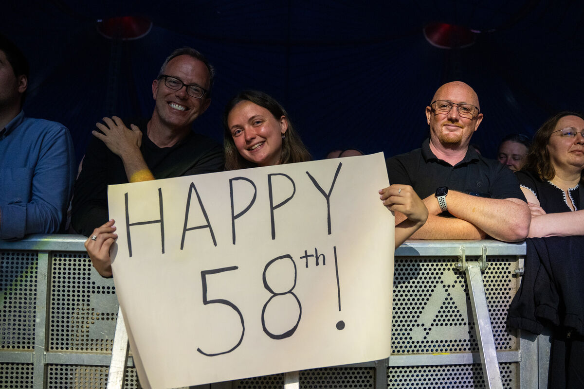 David Gray fans bring a birthday wish sign as he performs at The Marquee on the night of his 58th birthday Pictures: Noel Sweeney. David Gray fans bring a birthday wish sign as he performs at The Marquee on the night of his 58th birthday Pictures: Noel Sweeney.