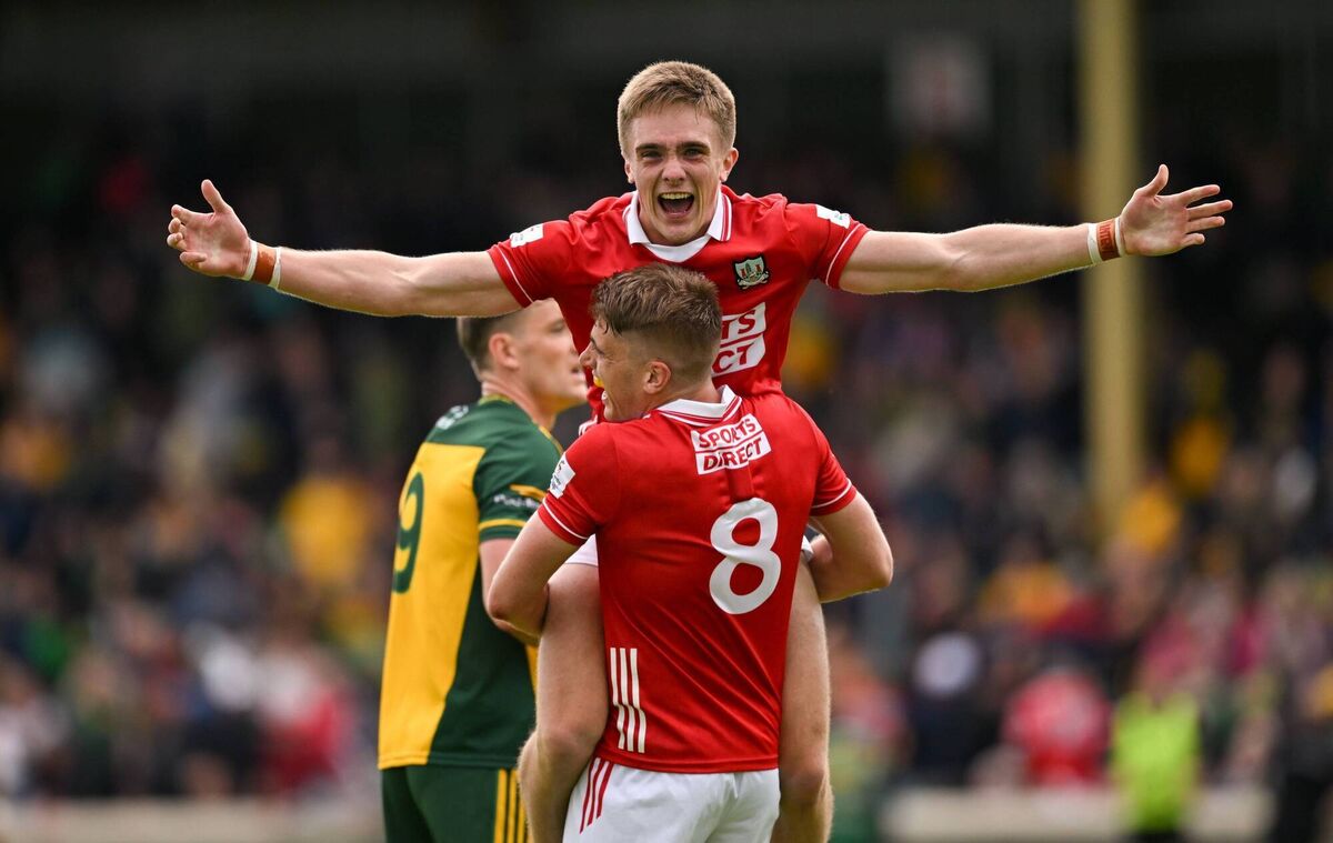 Tommy Walsh and Ian Maguire of Cork celebrate victory over Donegal. Picture: Ramsey Cardy/Sportsfile Tommy Walsh and Ian Maguire of Cork celebrate victory over Donegal. Picture: Ramsey Cardy/Sportsfile