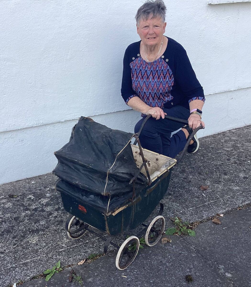 Helen McCormack, nee Coughlan, with the doll’s pram she got for Christmas from Kilgrews as a child. Helen McCormack, nee Coughlan, with the doll’s pram she got for Christmas from Kilgrews as a child.