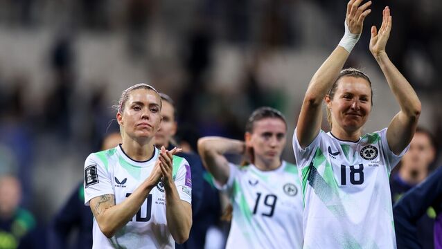 <p>Ireland's Denise O'Sullivan and Kyra Carusa after the France game</p> <p>Ireland's Denise O'Sullivan and Kyra Carusa after the France game</p>