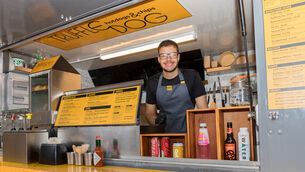 <p>Gustavo Martinis who operates the food stall Truffle Dog said: 'I heard a lot of people saying that they love this place.' Picture: David Creedon</p> <p>Gustavo Martinis who operates the food stall Truffle Dog said: 'I heard a lot of people saying that they love this place.' Picture: David Creedon</p>
