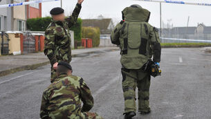 <p>The Defence Forces' Explosive Ordnance Disposal (EOD) unit removed the suspected device, which will now undergo forensic and ballistic examination. File picture: Dan Linehan</p> <p>The Defence Forces' Explosive Ordnance Disposal (EOD) unit removed the suspected device, which will now undergo forensic and ballistic examination. File picture: Dan Linehan</p>