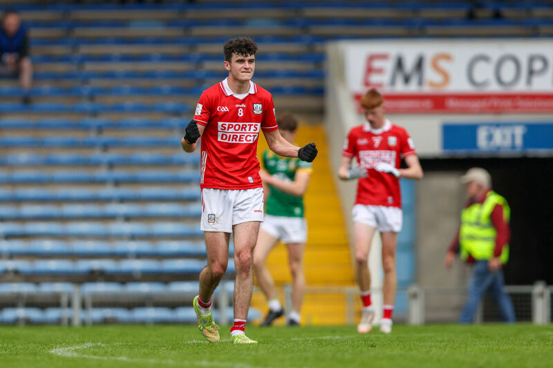 Cork's Kieran O'Shea celebrates following victory over Meath. Picture: Diarmuid Brennan/Sportsfocus Cork's Kieran O'Shea celebrates following victory over Meath. Picture: Diarmuid Brennan/Sportsfocus