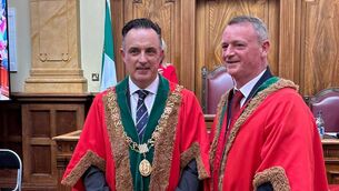 <p>Cork's new Lord Mayor, councillor Damian Boylan, with his predecessor Fergal Dennehy. Picture: Shane O'Sullivan</p> <p>Cork's new Lord Mayor, councillor Damian Boylan, with his predecessor Fergal Dennehy. Picture: Shane O'Sullivan</p>