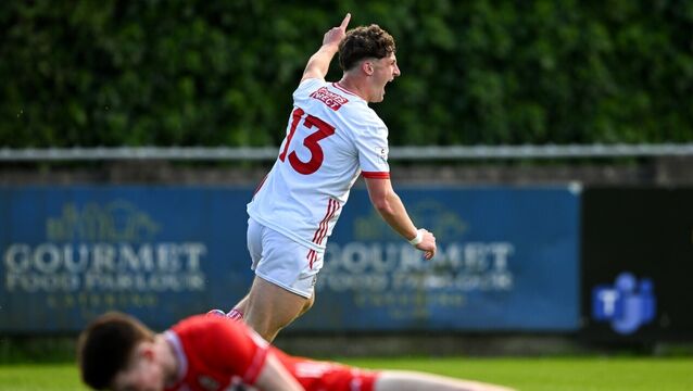 <p>Tom Whooley of Cork celebrates after scoring his side's first goal against Derry. Picture: Sam Barnes/Sportsfile</p> <p>Tom Whooley of Cork celebrates after scoring his side's first goal against Derry. Picture: Sam Barnes/Sportsfile</p>
