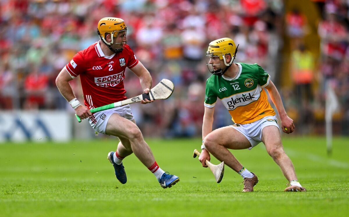 Niall O'Leary of Cork shadows Offaly's Daniel Bourke. Picture: Paul Phelan/Sportsfile Niall O'Leary of Cork shadows Offaly's Daniel Bourke. Picture: Paul Phelan/Sportsfile