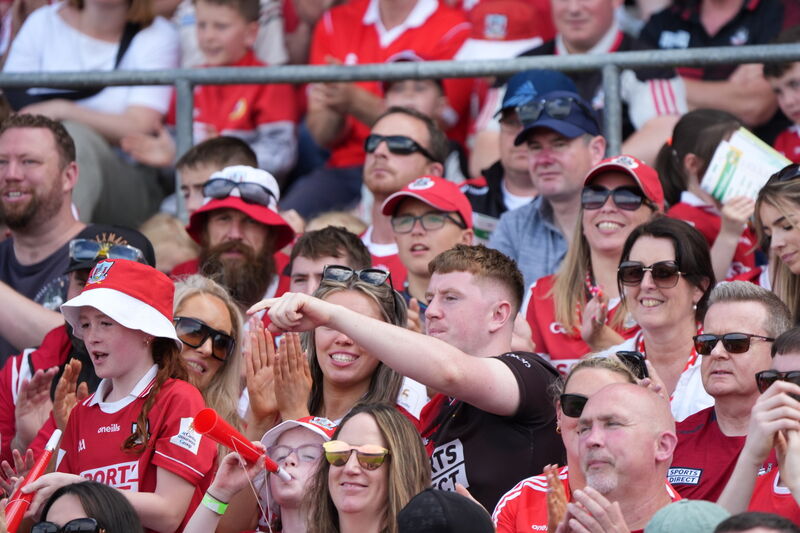 Cork fans in the stands at Semple Stadium for the Senior Hurling Final against Offaly. Picture by Noel Sweeney Cork fans in the stands at Semple Stadium for the Senior Hurling Final against Offaly. Picture by Noel Sweeney